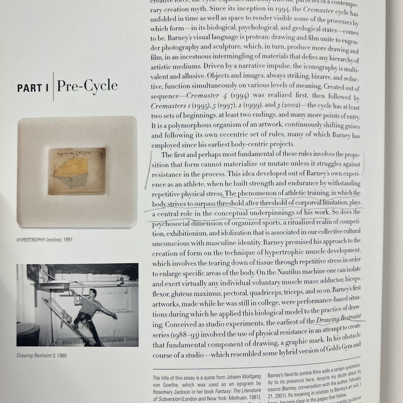 Matthew Barney: The Cremaster Cycle Book