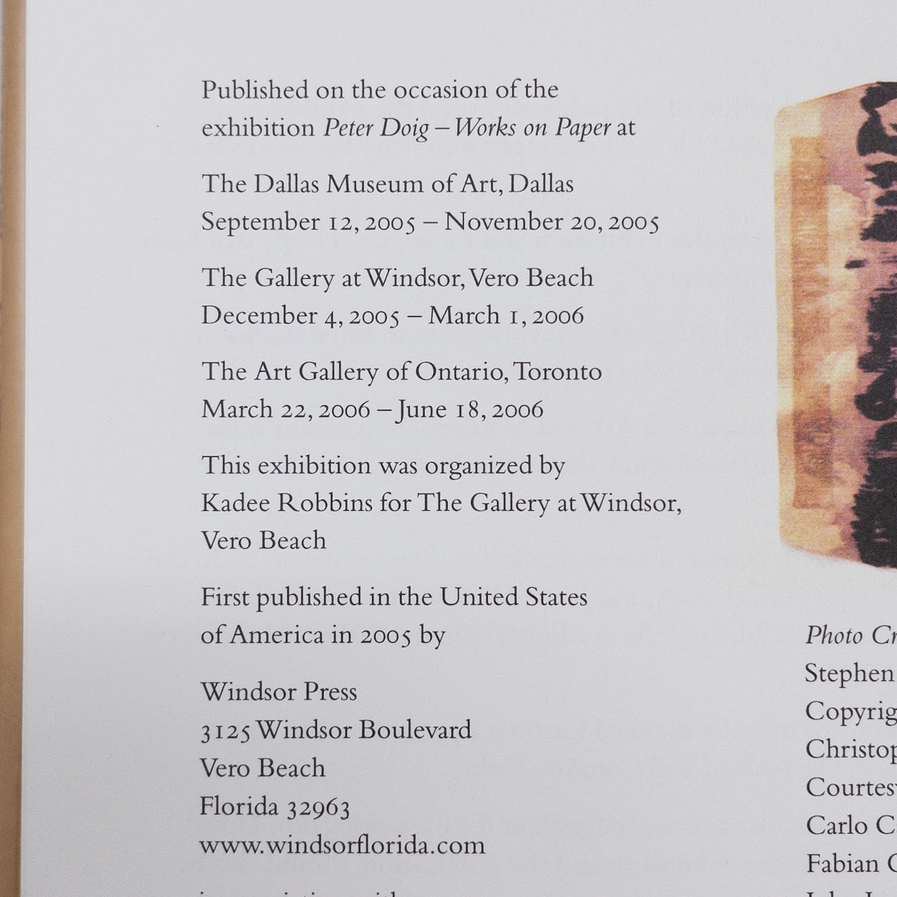 Peter Doig: Works on Paper First Edition Exhibition Book