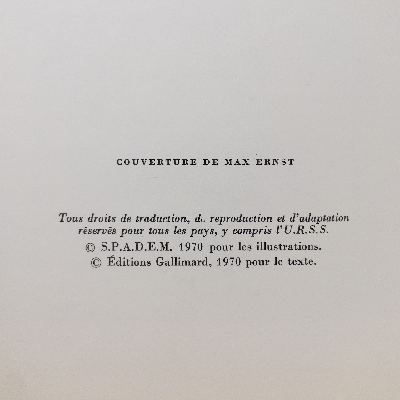 Max Ernst: Écritures Signed First Edition Book