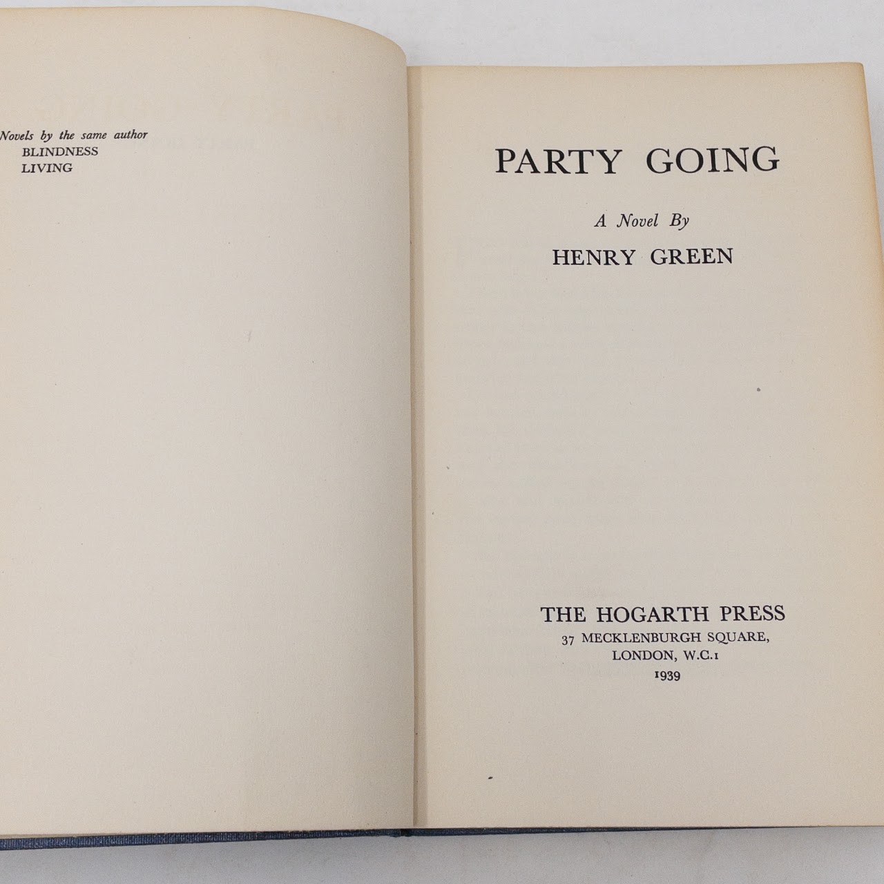 Henry Green: Party Going First Edition Book