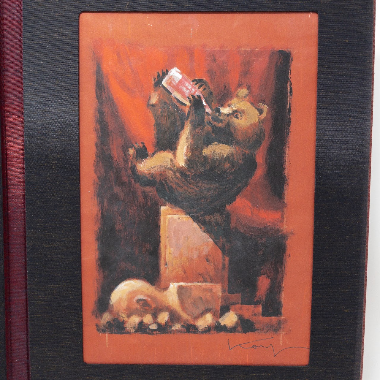 Vitaly Komar: The Bear Artwork Pair In Folder