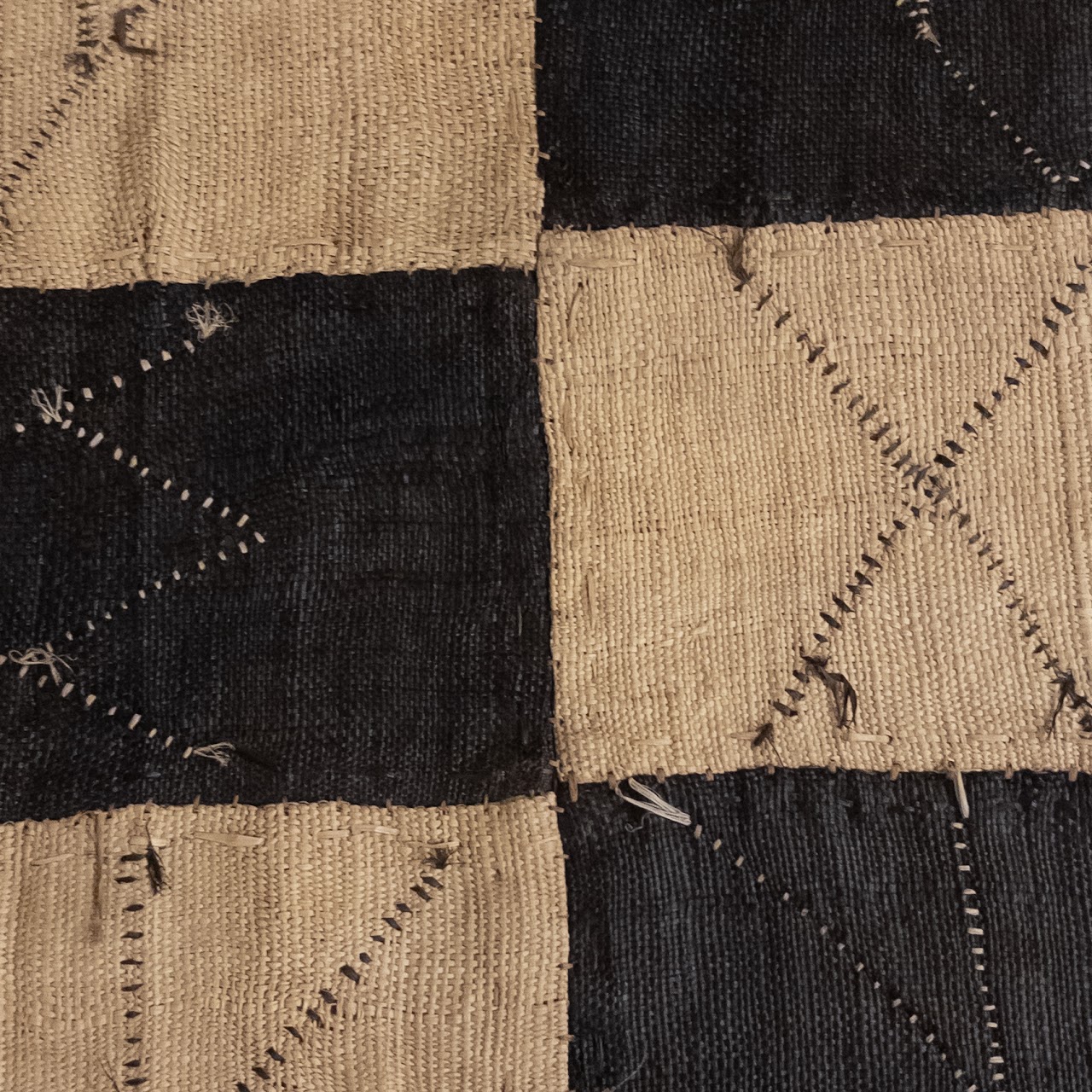 African Kuba Cloth Framed Textile