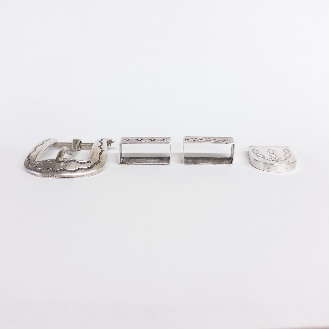 Sterling Silver Belt Buckle And End Kit
