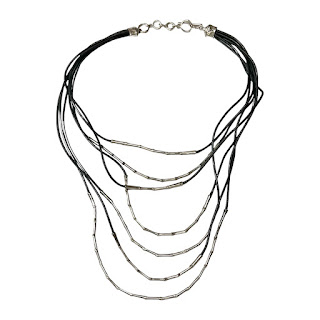 John Hardy Six Strand Sterling Silver Bamboo Cable Necklace