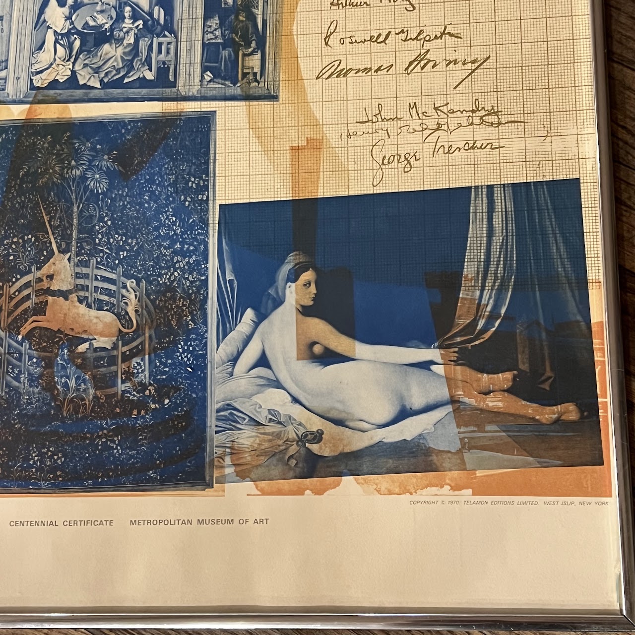 Robert Rauschenberg MMA Centennial Certificate 1970 Exhibition Lithograph