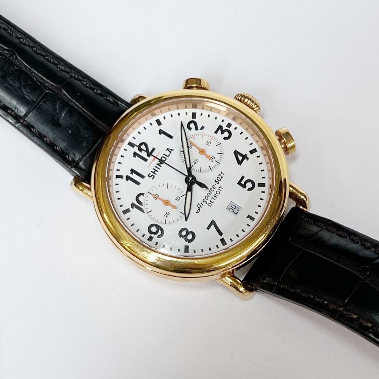 Shinola Argonite-5021Chronometer Date-Just Wristwatch