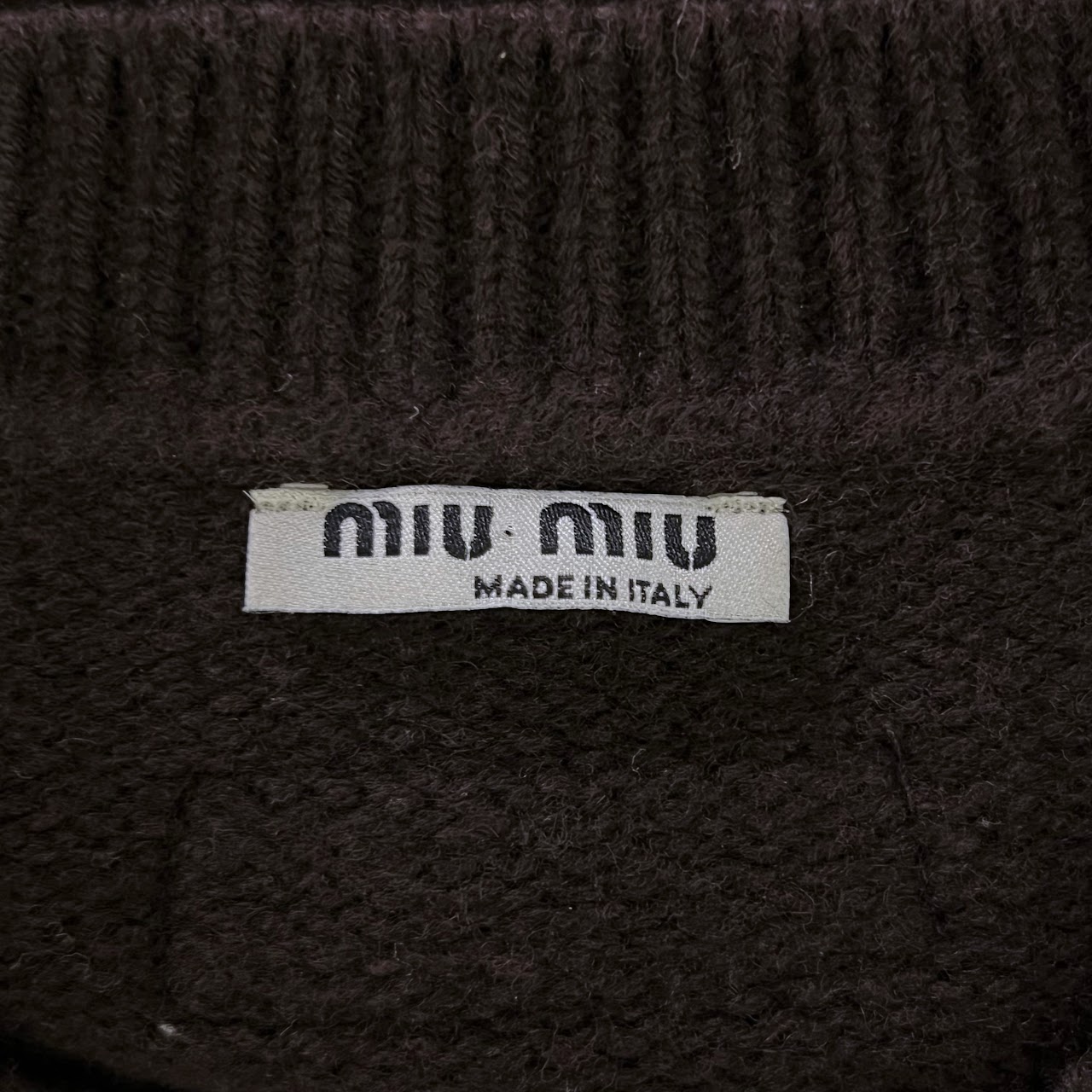 Miu Miu Brown Virgin Wool Sweater