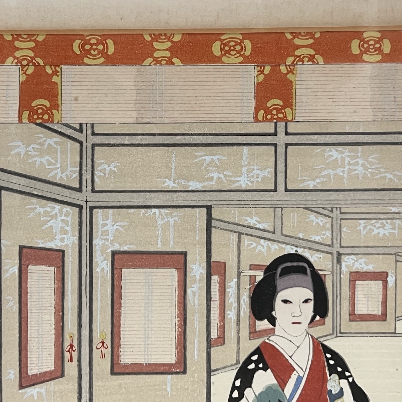 Hasegawa Sadanobu III 'In the Palace' Woodblock Print