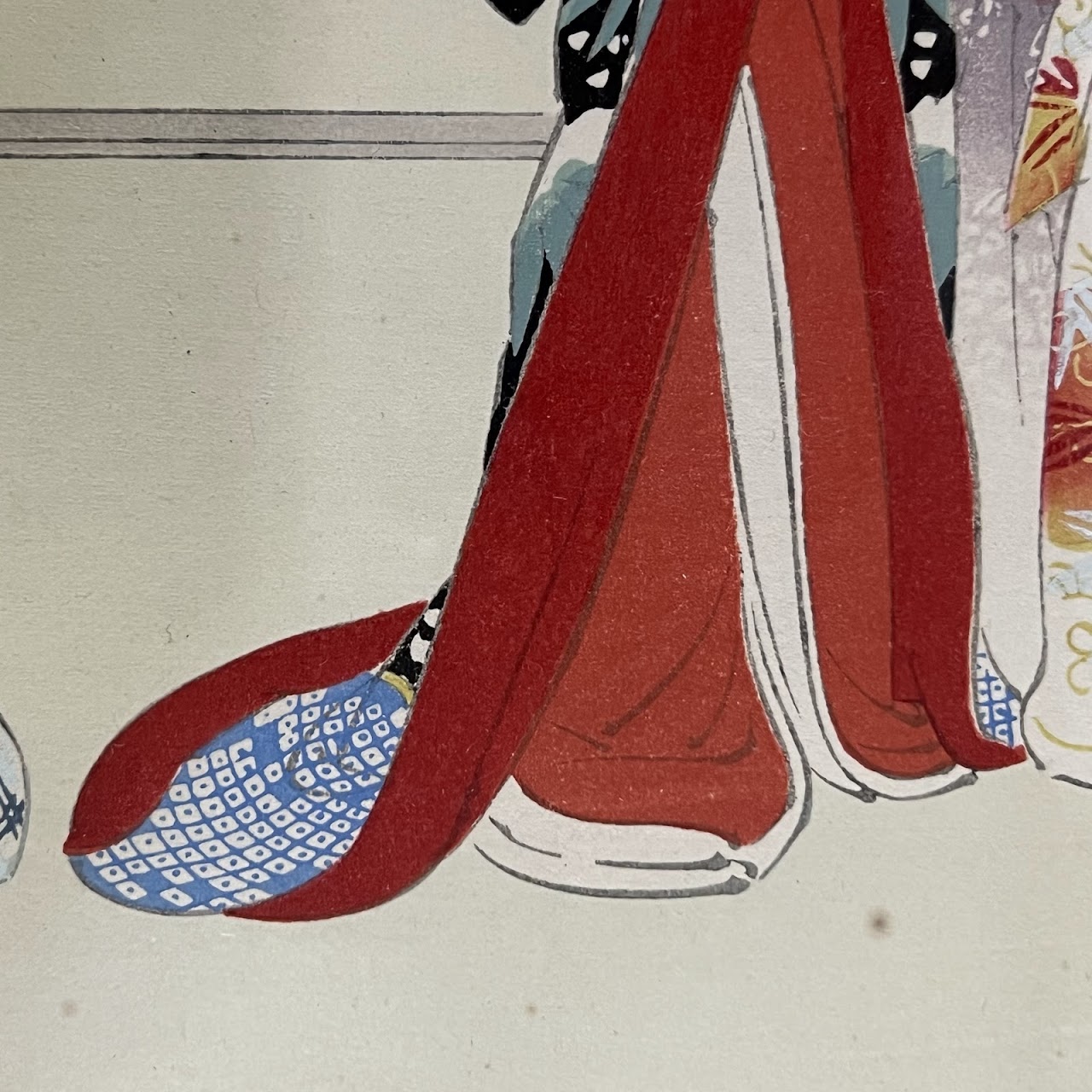 Hasegawa Sadanobu III 'In the Palace' Woodblock Print