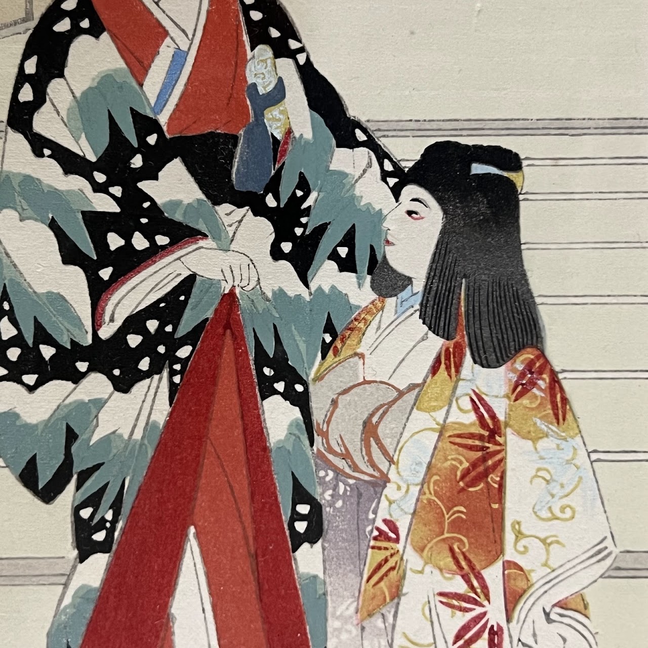 Hasegawa Sadanobu III 'In the Palace' Woodblock Print