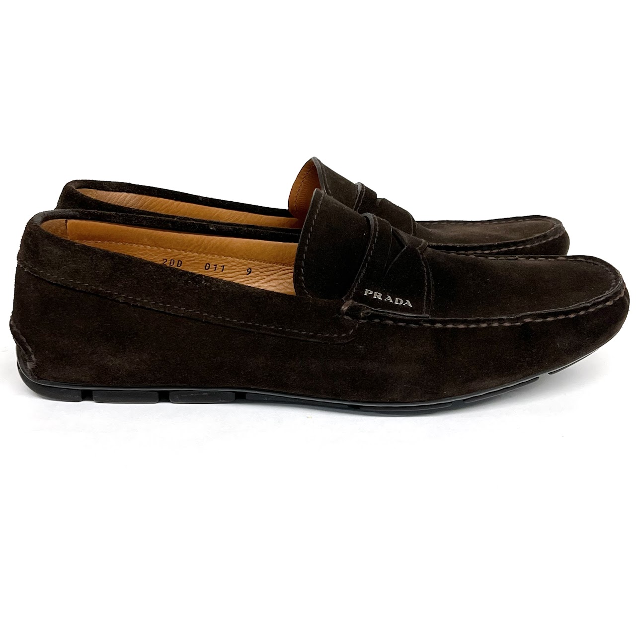 Prada Chocolate Leather Loafers