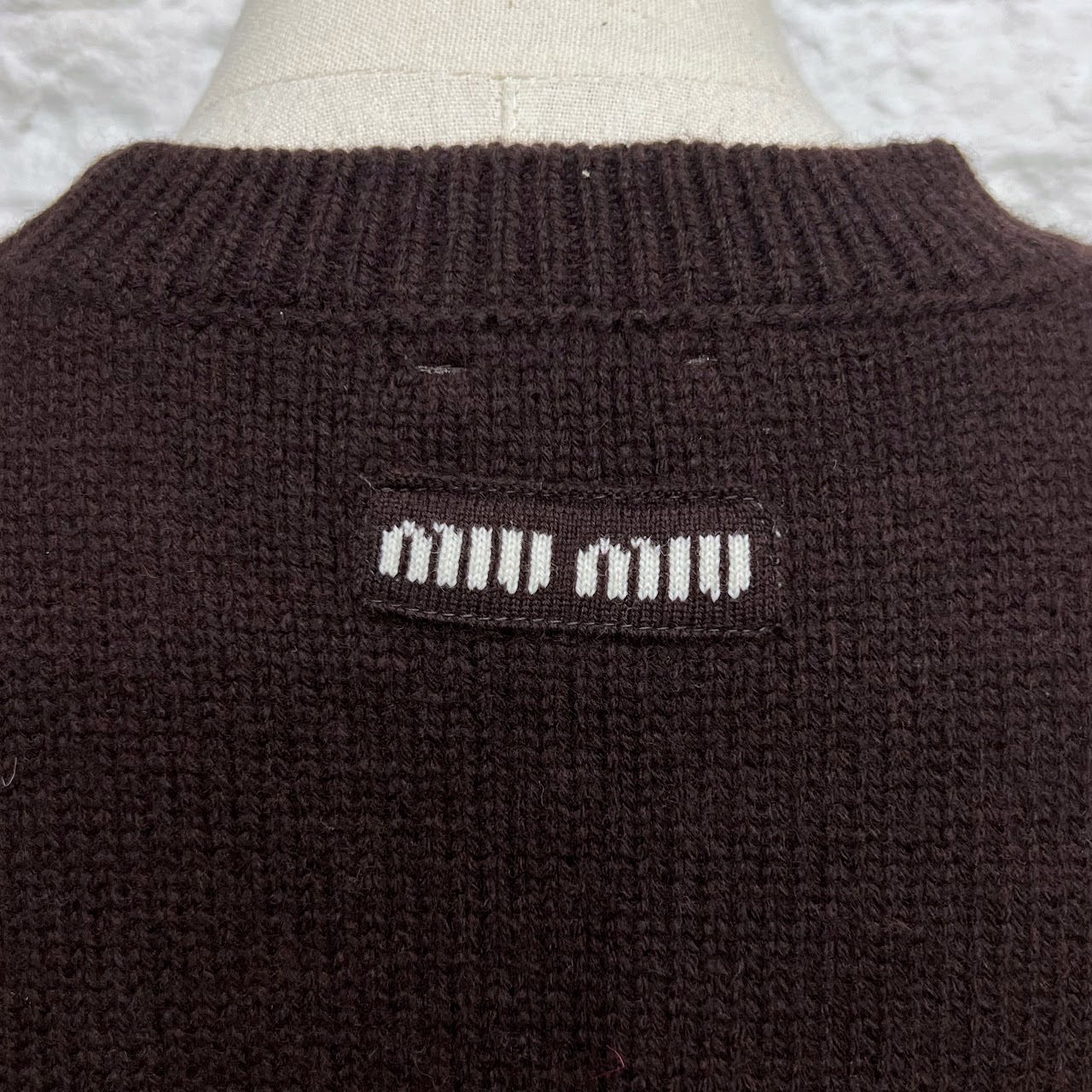 Miu Miu Brown Virgin Wool Sweater