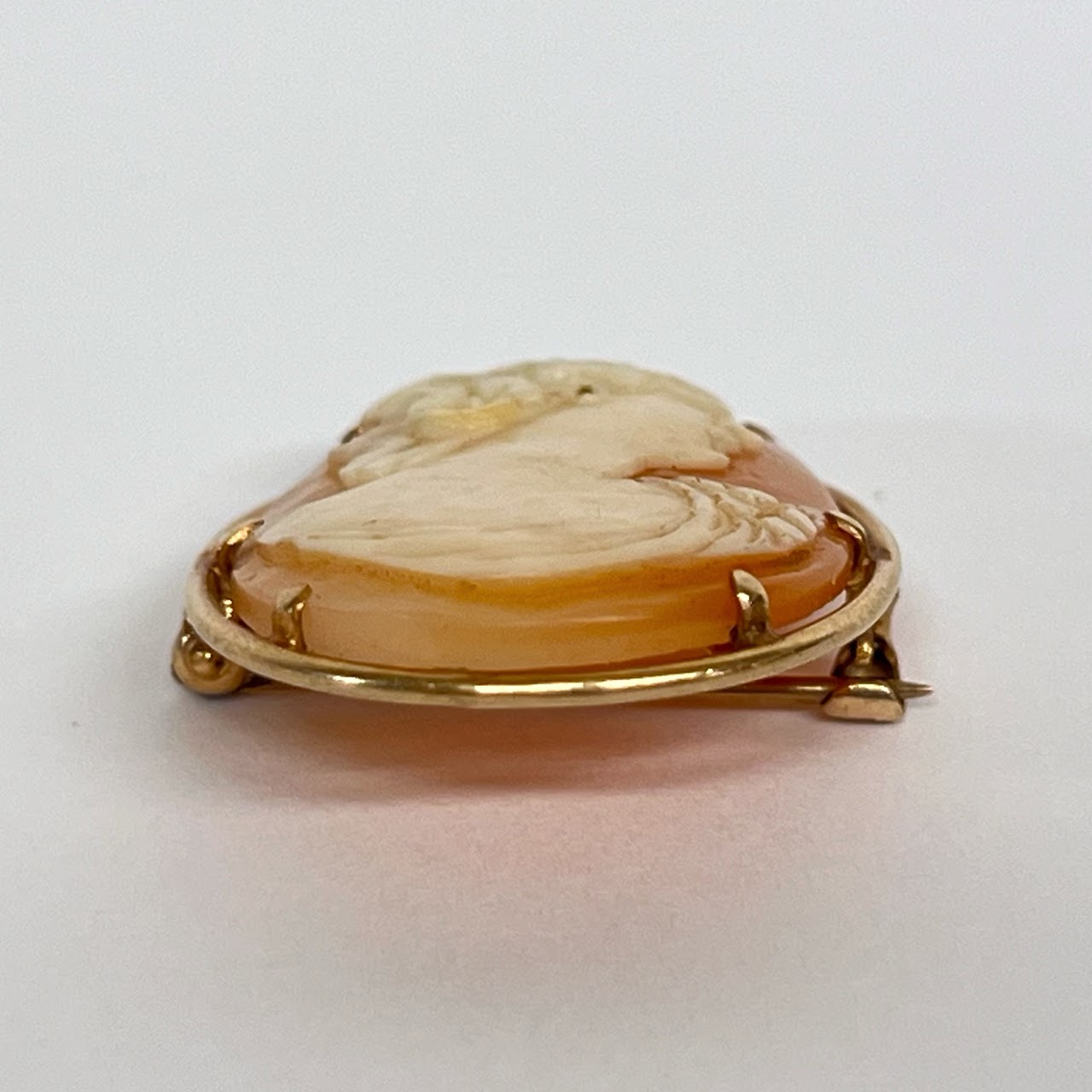 10K Gold Cameo Brooch