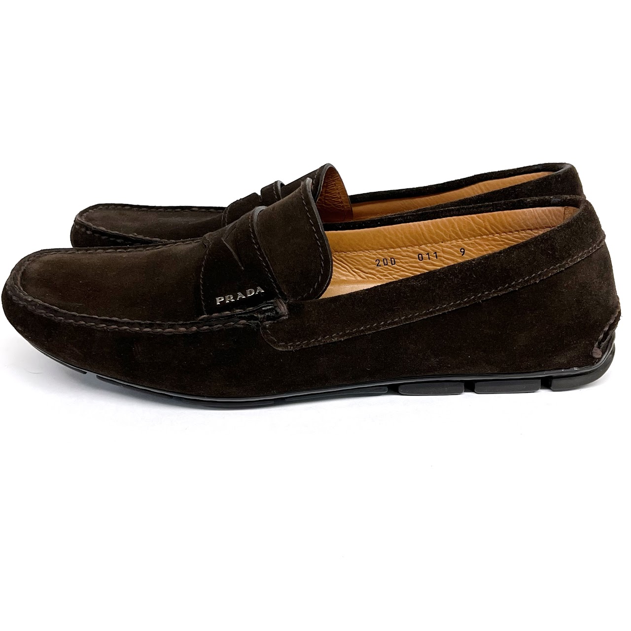 Prada Chocolate Leather Loafers