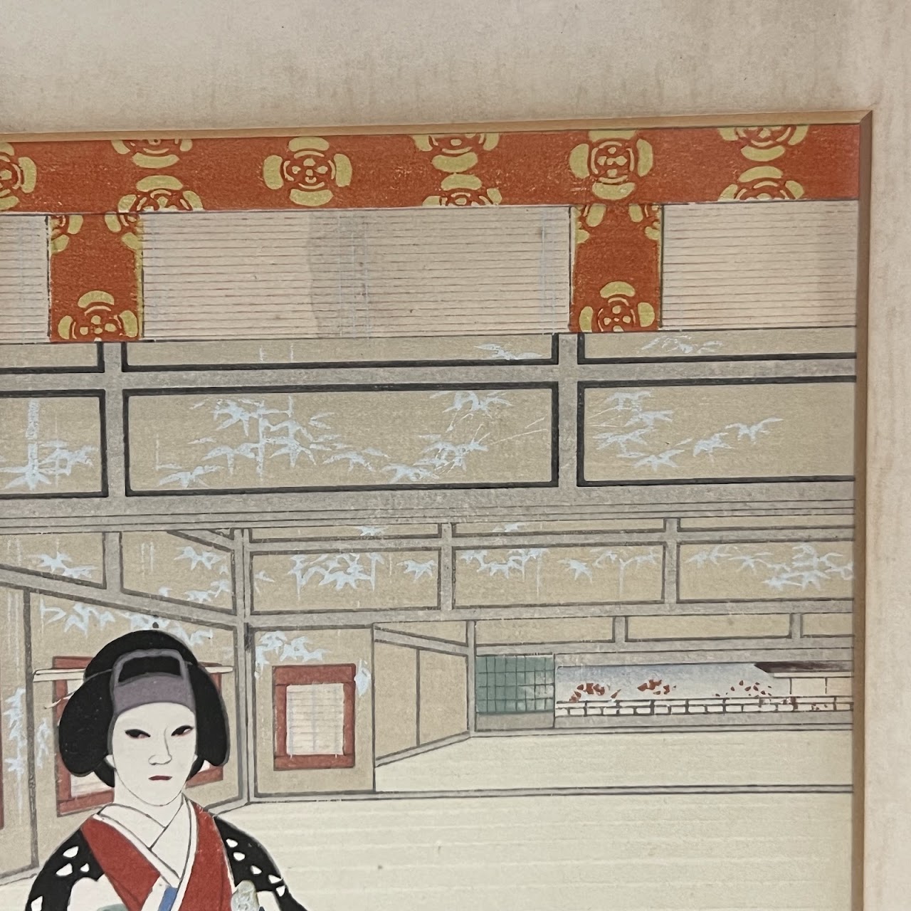 Hasegawa Sadanobu III 'In the Palace' Woodblock Print