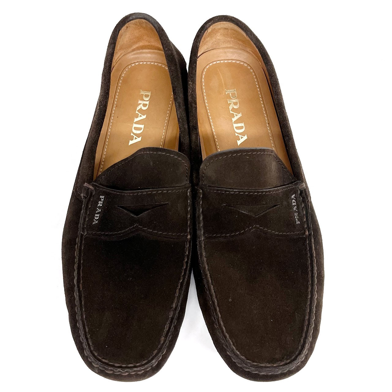 Prada Chocolate Leather Loafers