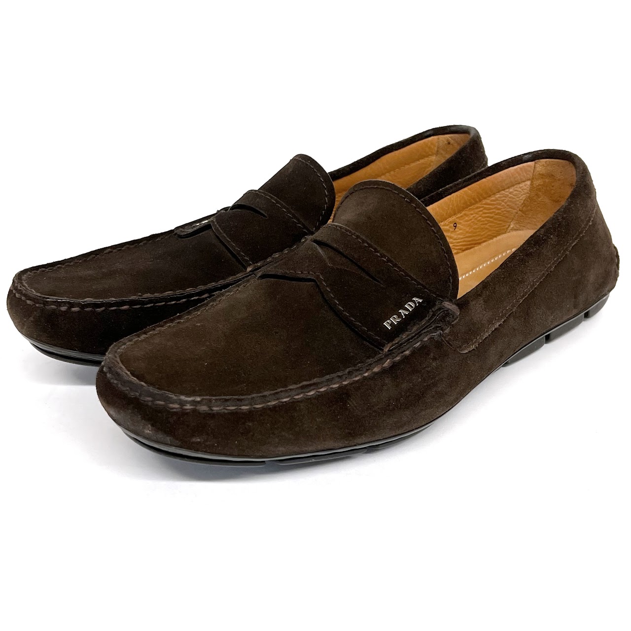 Prada Chocolate Leather Loafers