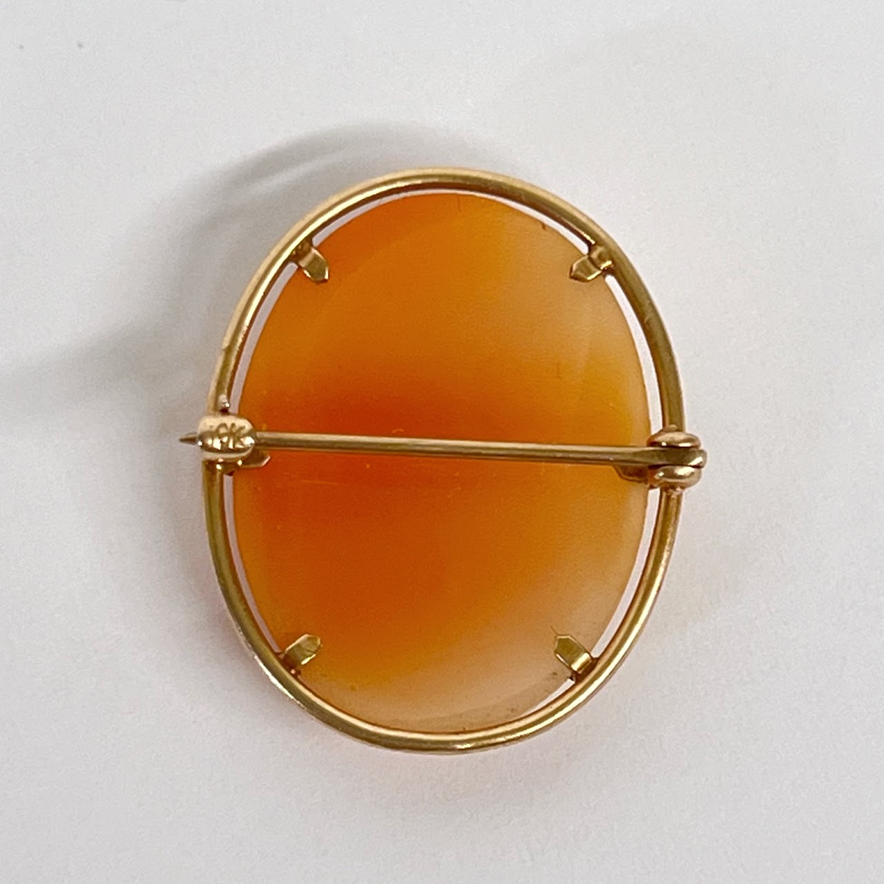 10K Gold Cameo Brooch