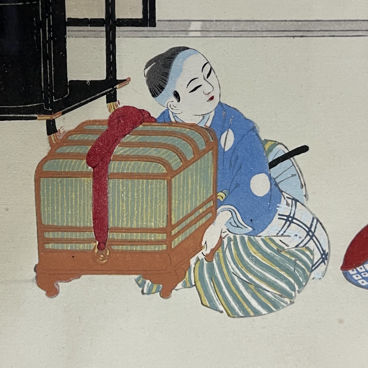 Hasegawa Sadanobu III 'In the Palace' Woodblock Print