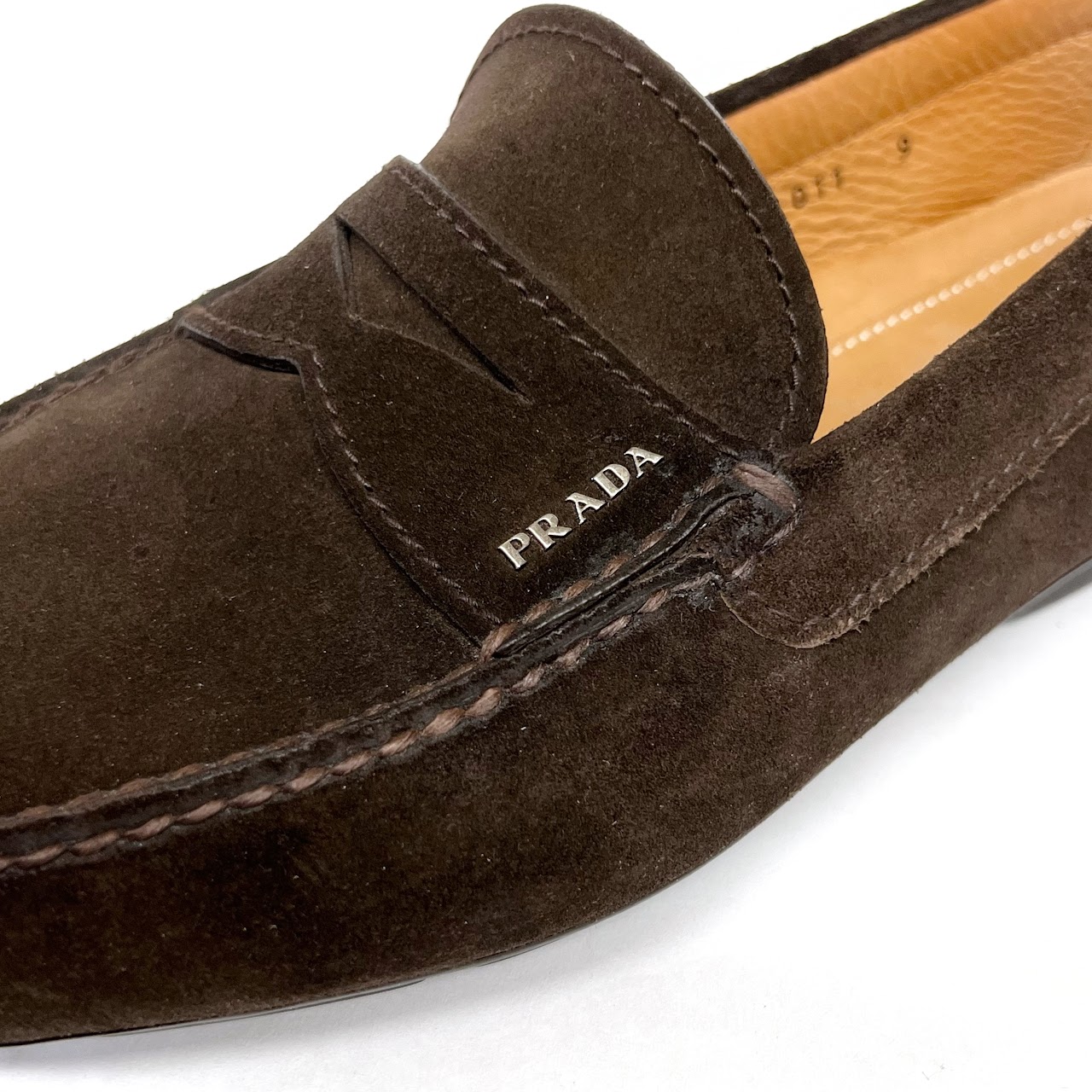 Prada Chocolate Leather Loafers