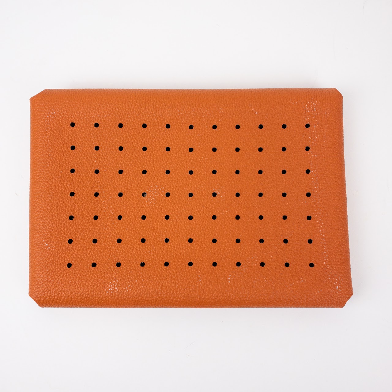 Hermes Reversible Perforated Leather Pouch