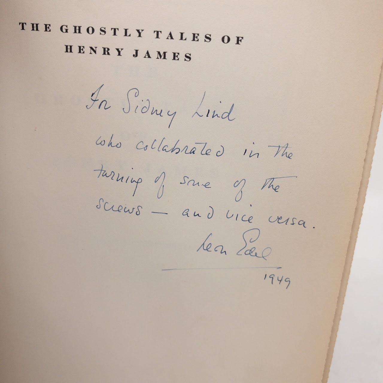 'The Ghostly Tales of Henry James' First Edition, Signed by Leon Edel