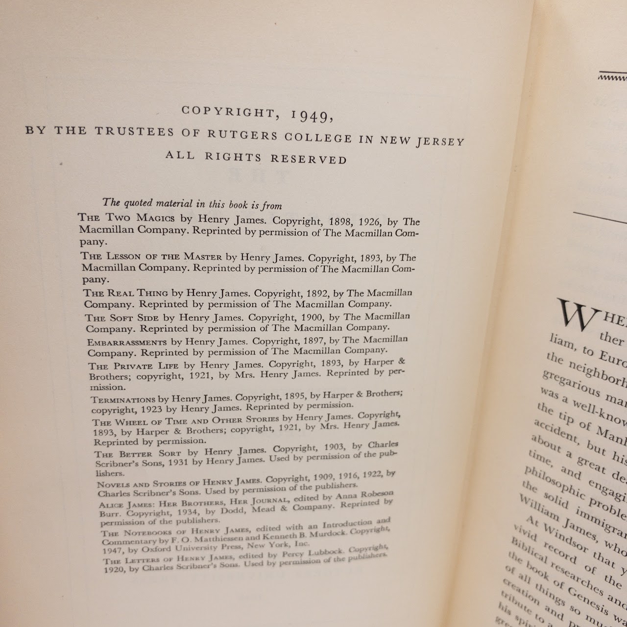 'The Ghostly Tales of Henry James' First Edition, Signed by Leon Edel