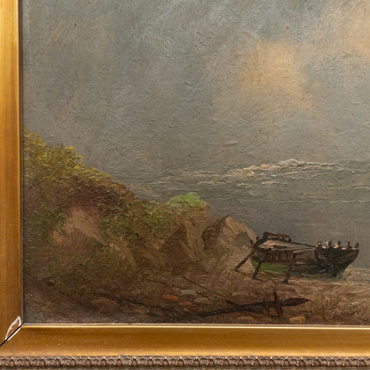 William Merritt Post Signed Oil Seascape Painting