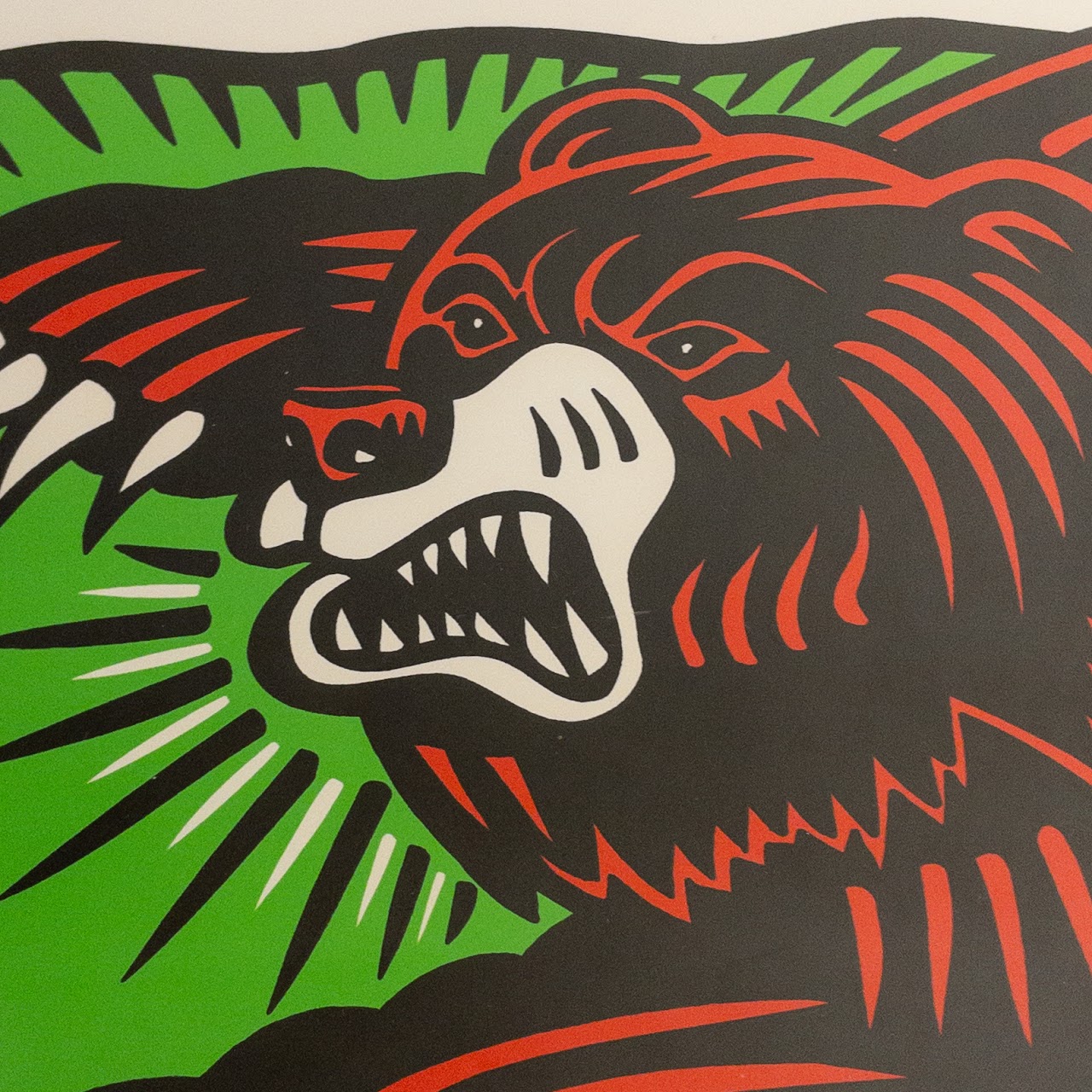 Burton Morris 'The Bear' Signed Contemporary Pop Art Serigraph