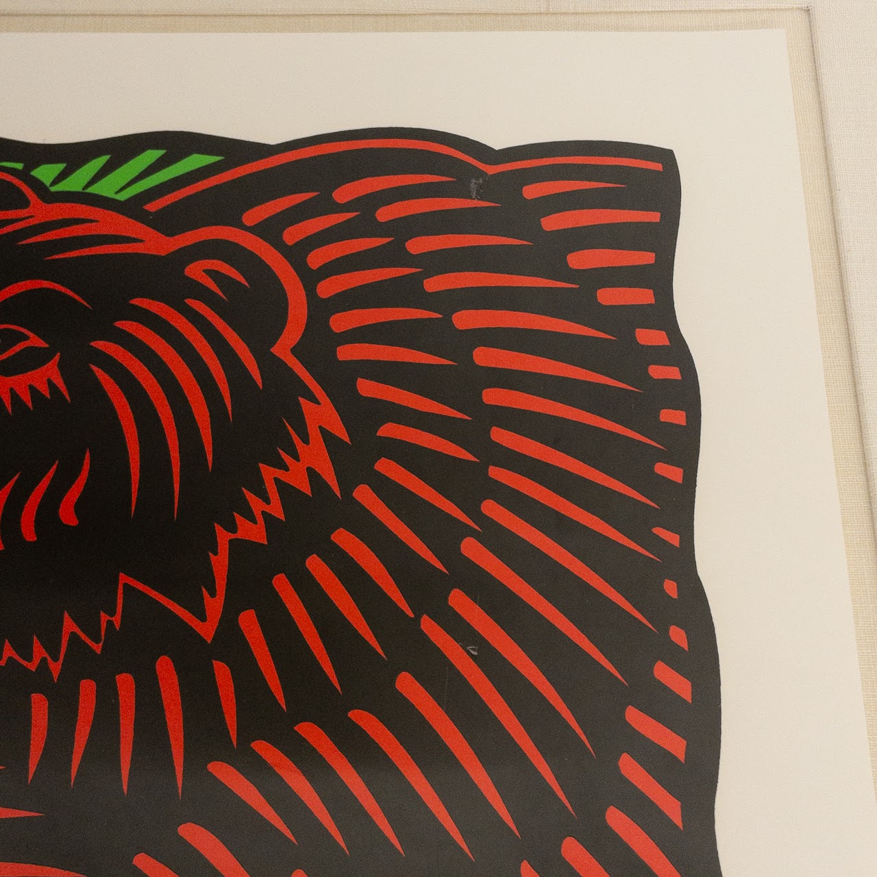 Burton Morris 'The Bear' Signed Contemporary Pop Art Serigraph