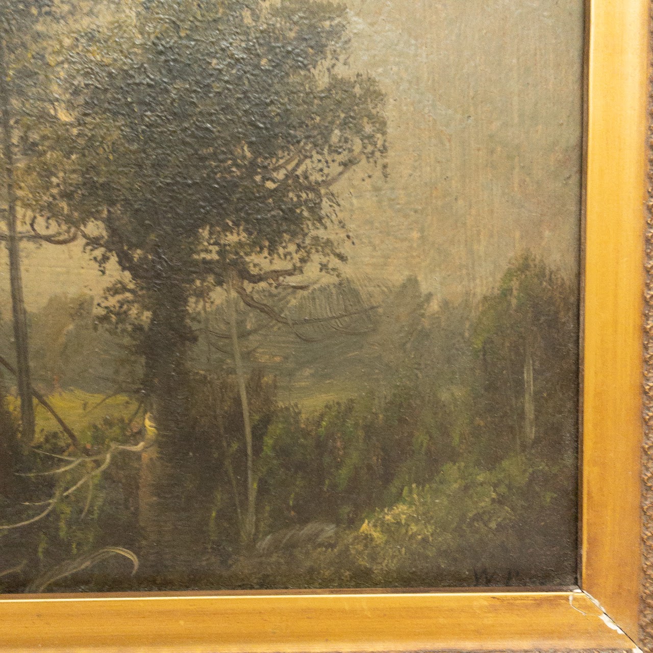 William Merritt Post Signed Oil Landscape Painting