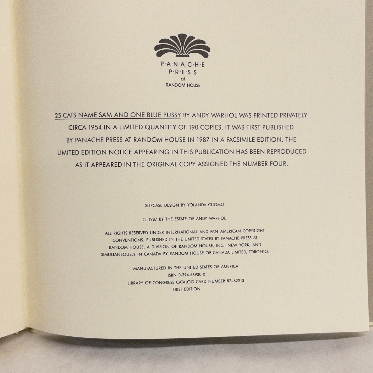 25 Cats Named Sam & One Blue Pussy + Holy Cats By Andy Warhol's Mother 1987 First Ed.