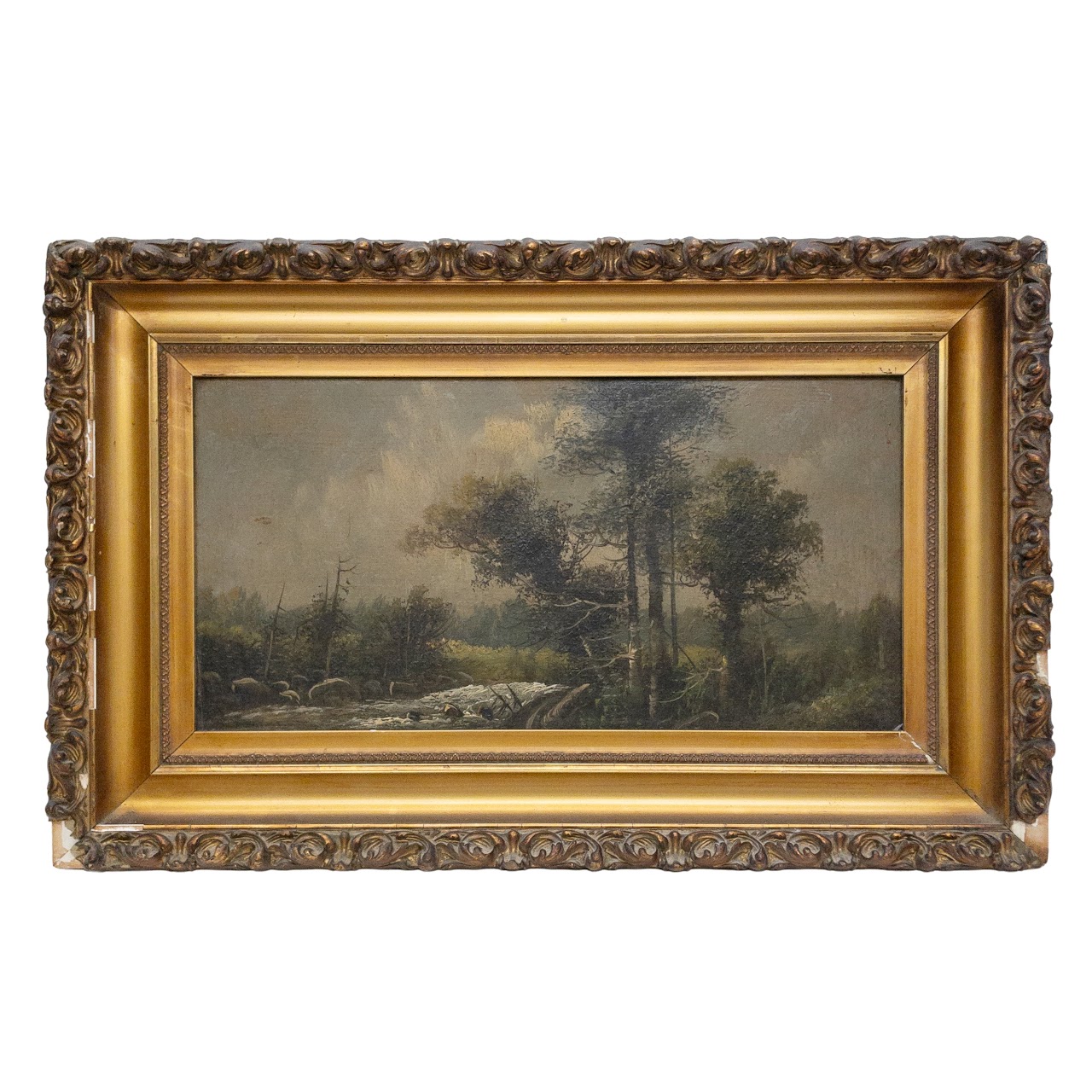 William Merritt Post Signed Oil Landscape Painting