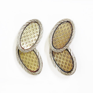 14K Gold Bi Color Cufflinks