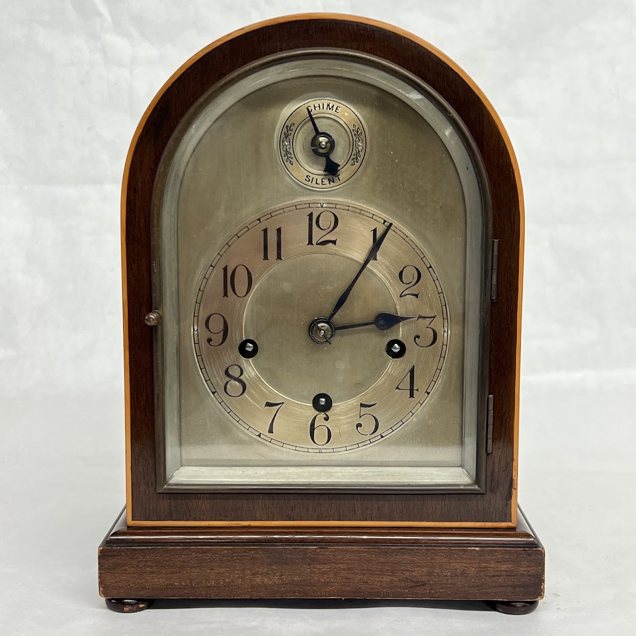 Winterhalder & Hofmeier 1920s German Mahogany Mantel Clock