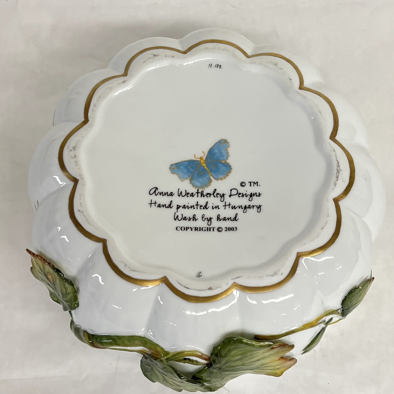 Anna Weatherly Designs Hand-Painted Porcelain Serving Bowl