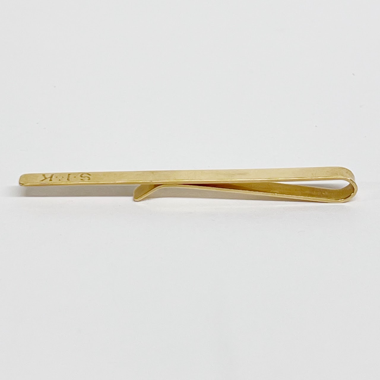 14K Gold Monogrammed Tie Clip