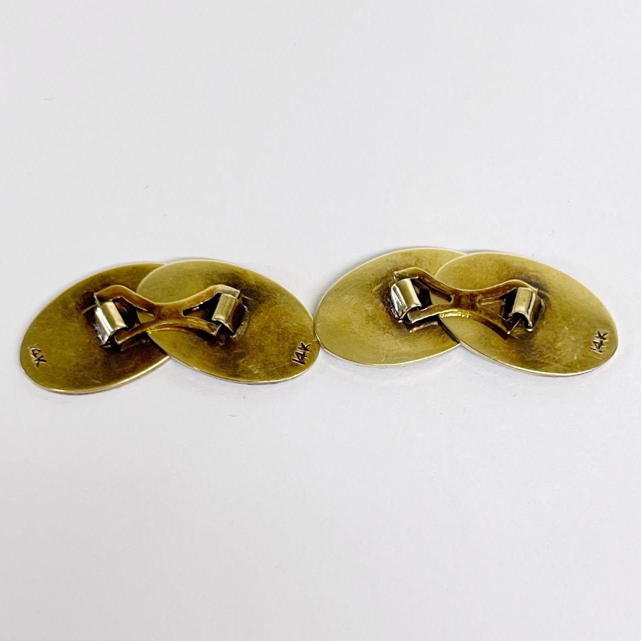 14K Gold Bi Color Cufflinks