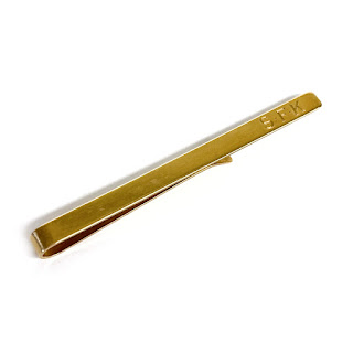 14K Gold Monogrammed Tie Clip