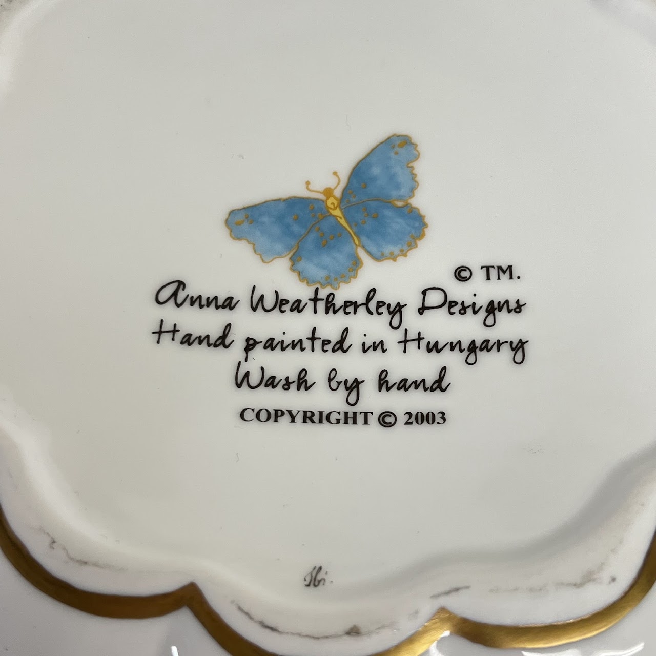 Anna Weatherly Designs Hand-Painted Porcelain Serving Bowl