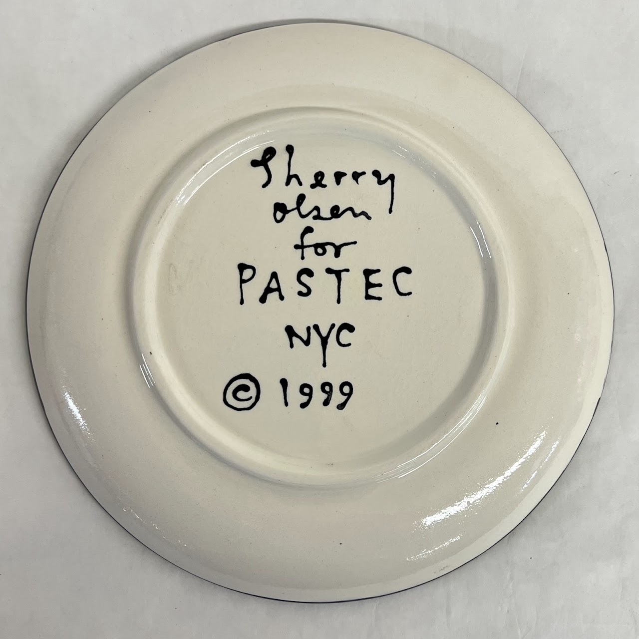 Sherry Olsen for Pastec Signed Ceramic Plate