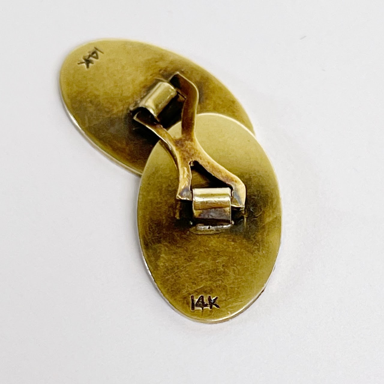 14K Gold Bi Color Cufflinks