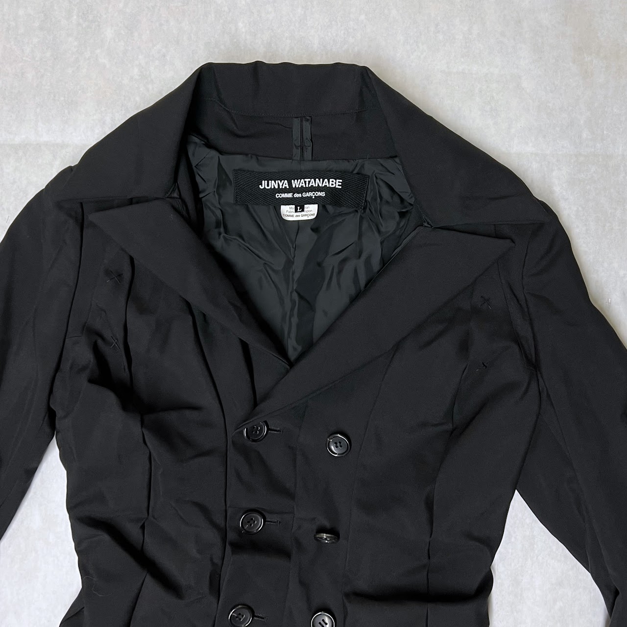 Junya Watanabe + Commes des Garçons Wool and Mohair Gabardine Tuck Jacket