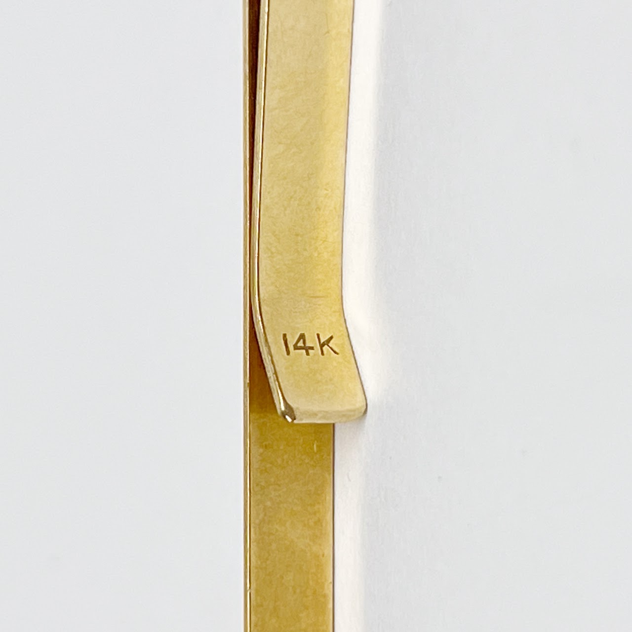 14K Gold Monogrammed Tie Clip