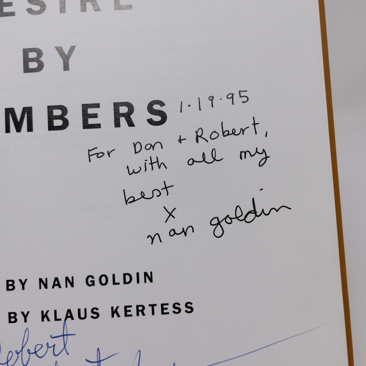 Nan Goldin & Klaus Kertess: SIGNED 'Desire by the Numbers'