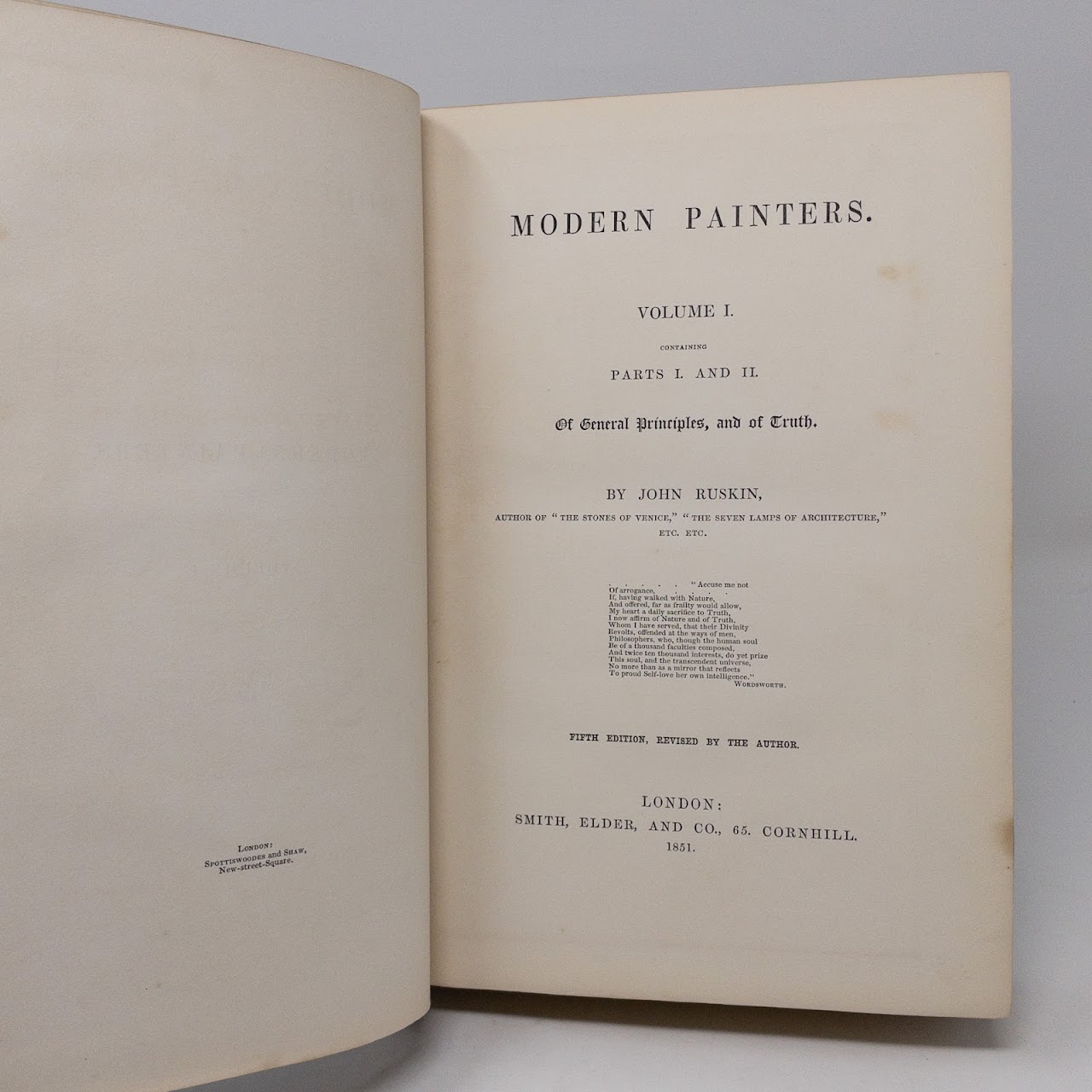 John Ruskin: 'Modern Painters' Five Volume Set