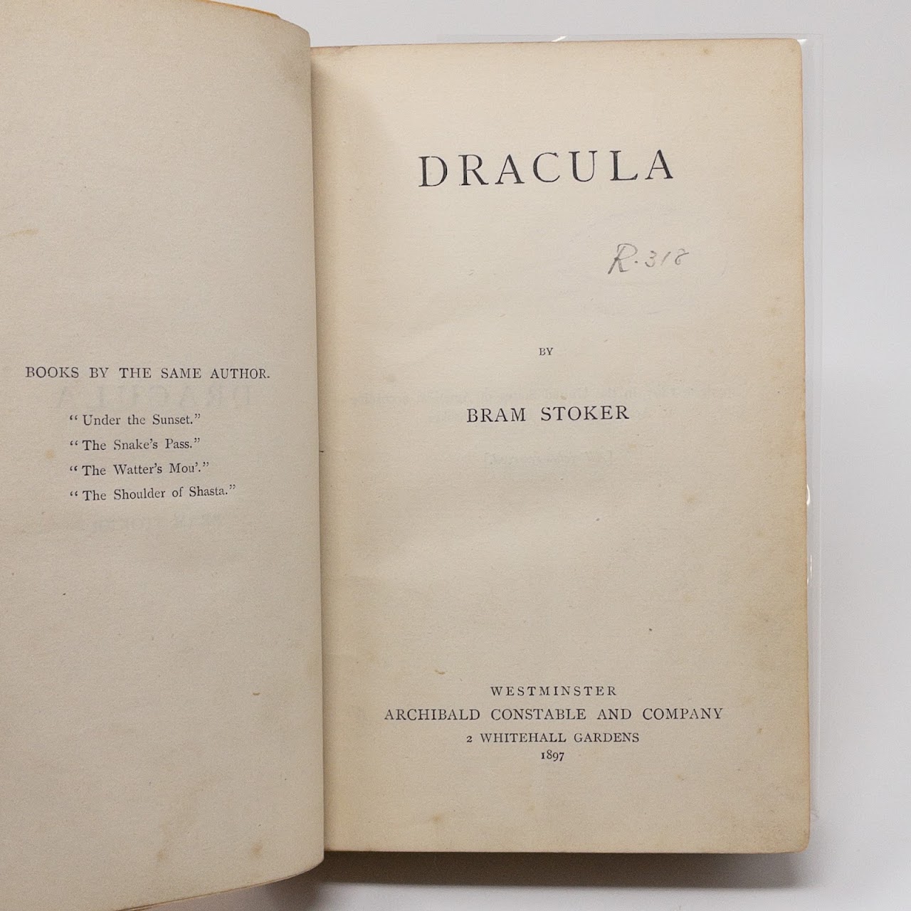 Bram Stoker: 'Dracula' First Edition 1897, Re-Bound