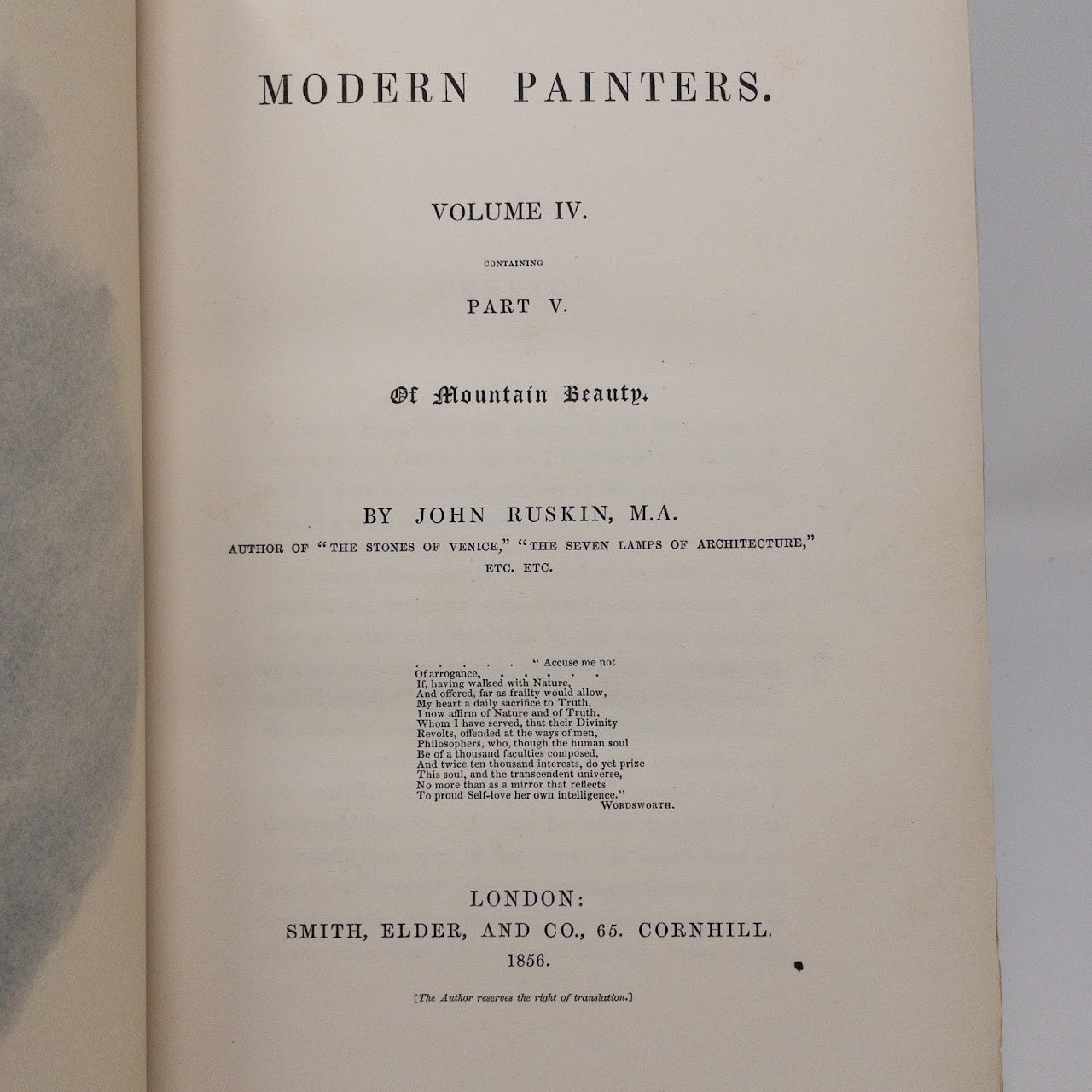 John Ruskin: 'Modern Painters' Five Volume Set