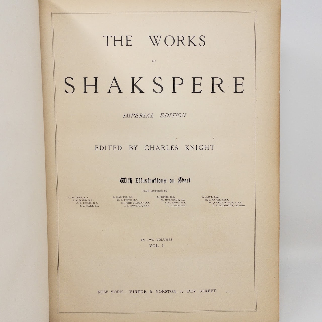 Charles Knight: 'The Works of William Shakespeare' Imperial Edition 4 Vol.