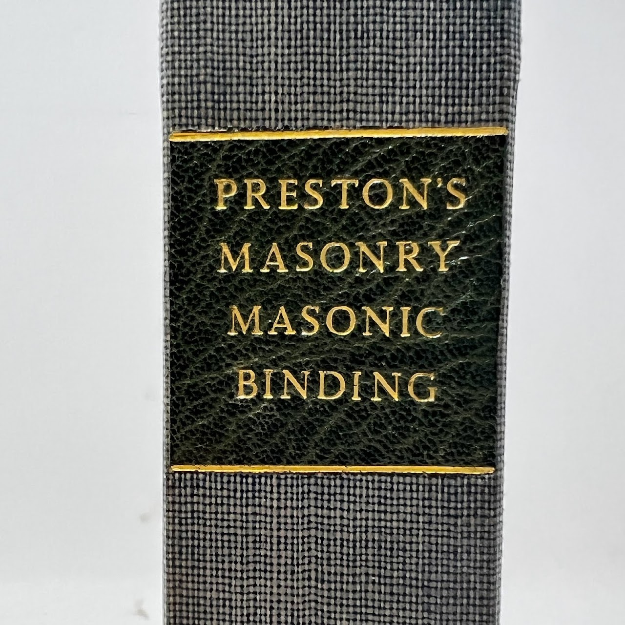 William Preston: 'Preston's Masonry' with Masonic Binding, 1804